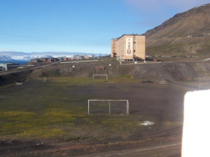 Barentsburg's Football Pitch